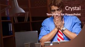  Presentation with employee working in industry - Theme enhanced with coffee working at night shift background and a wine colored foreground