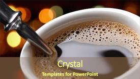  Presentation with coffee - Theme consisting of coffee background and a tawny brown colored foreground