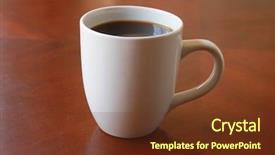  Presentation with coffee - Cool new PPT theme with coffee backdrop and a tawny brown colored foreground