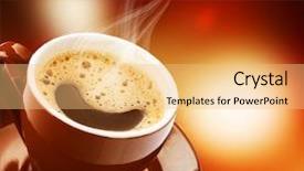  Presentation with coffee borders - PPT layouts enhanced with coffee background and a yellow colored foreground