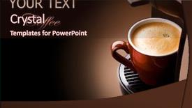  Presentation with coffee - Slide set consisting of coffee background and a wine colored foreground