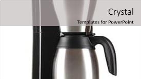 Presentation with coffee - Colorful PPT theme enhanced with coffeemakers - coffee maker isolated on white backdrop and a light gray colored foreground