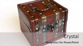  Presentation with money bitcoin crypto currency gold - Amazing PPT theme having treasury key - coffer with gold money backdrop and a light gray colored foreground