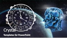  Presentation with astrology - Theme featuring cog head and astrology horoscope background and a tawny brown colored foreground
