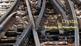  Presentation with overcome - Presentation theme consisting of cog-railway-tracks background and a tawny brown colored foreground