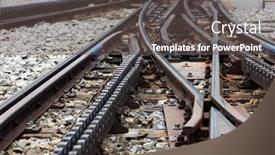  Presentation with overcome - Slide set featuring cog-railway-tracks background and a dark gray colored foreground