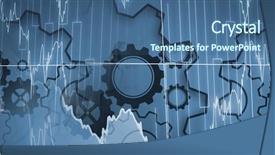  Presentation with thinking - Cool new theme with cog wheel settings and chart backdrop and a ocean colored foreground