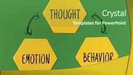  Presentation with behavior - Presentation design enhanced with cognitive behavioral therapy on sticky background and a ocean colored foreground