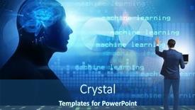  Presentation with machine learning - Presentation theme featuring cognitive-computing-and-machine-learning background and a ocean colored foreground