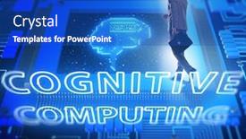  Presentation with cognitive - Beautiful slides featuring cognitive-computing-concept-as-future backdrop and a cobalt blue colored foreground