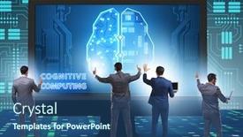  Presentation with cognitive - Beautiful PPT theme featuring cognitive-computing-concept-as-modern backdrop and a ocean colored foreground