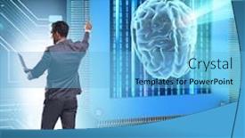  Presentation with cognitive - PPT theme having cognitive-computing-concept-as-modern background and a light blue colored foreground