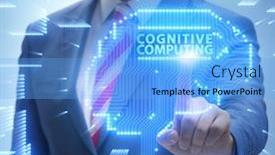  Presentation with cognitive - Slides enhanced with cognitive-computing-concept-as-modern background and a light blue colored foreground