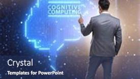  Presentation with cognitive - Theme with cognitive-computing-concept-as-modern background and a ocean colored foreground