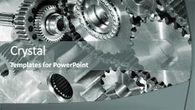  Presentation with titanium - Slides having cogwheels and gears against titanium background and a gray colored foreground