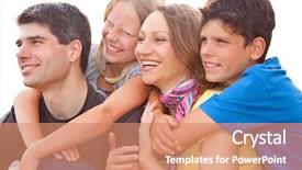  Presentation with moving about nature - Slides featuring coherence - cute family having fun background and a coral colored foreground