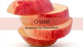  Presentation with red and white festive - Presentation design having coherence - red sliced apple isolated background and a coral colored foreground