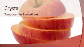  Presentation with apple - Amazing PPT layouts having coherence - red sliced apple isolated backdrop and a lemonade colored foreground