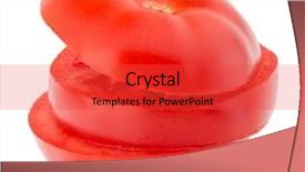  Presentation with tomato - PPT theme enhanced with coherence - sliced tomato tower isolated background and a red colored foreground