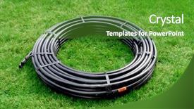  Presentation with coil system - Amazing presentation theme having green grass yard springkler system backdrop and a tawny brown colored foreground