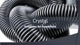 Presentation with pipe - Presentation enhanced with coil-of-plastic-hose-pipe background and a dark gray colored foreground