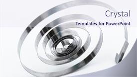  Presentation with spring - Slide deck having coil-spring-on-a-white background and a sky blue colored foreground