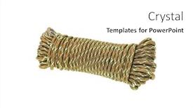  Presentation with hanging rope pictures white - Theme enhanced with coiled-stripednylon-rope-isolated background and a white colored foreground