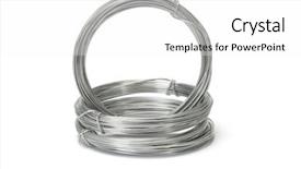  Presentation with wires - Cool new slides with coils of galvanized wires stacked backdrop and a white colored foreground