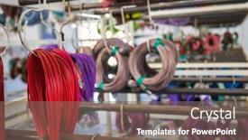  Presentation with used cars - Presentation theme consisting of coils-of-wire-and-pins background and a violet colored foreground