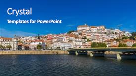  Presentation with architecture old - PPT theme having coimbra old town in portugal - architecture background background and a teal colored foreground