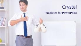  Presentation with money - Presentation enhanced with coin flipping - businessman making presentation with money background and a  colored foreground