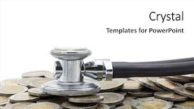  Presentation with examination - PPT layouts featuring coin for financial examination health background and a white colored foreground