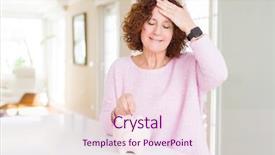  Presentation with hand saving - Presentation theme featuring saving money putting a coin background and a sky blue colored foreground