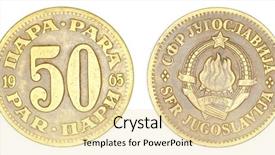  Presentation with vat value added tax isolated - Slide deck featuring coin isolated on white background and a lemonade colored foreground