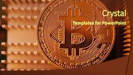  Presentation with technology hardware - PPT theme enhanced with coin on cooling hardware background background and a tawny brown colored foreground