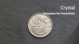  Presentation with slate - Slides enhanced with coin on the black slate background and a dark gray colored foreground
