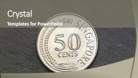  Presentation with slate - Presentation theme having singapore dollar coins - coin on the black slate background and a gray colored foreground