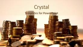  Presentation with investment money - Colorful presentation design enhanced with coin stack saving investment money backdrop and a lemonade colored foreground