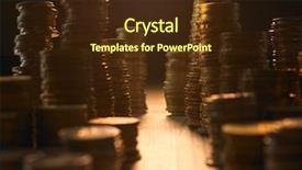  Presentation with investment money - Amazing slide deck having coin stack saving investment money backdrop and a wine colored foreground