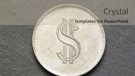  Presentation with slate - Cool new slides with coin with dollar sign on the black slate backdrop and a mint green colored foreground