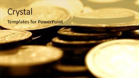  Presentation with us coins - Amazing PPT layouts having coins background backdrop and a yellow colored foreground