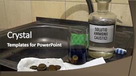  Presentation with metal detector - Colorful presentation design enhanced with coins found with metal detector backdrop and a dark gray colored foreground