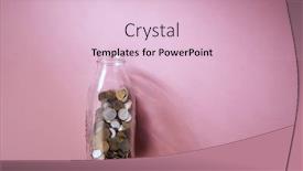  Presentation with color pink - Audience pleasing slide deck consisting of coins-in-glass-money-jar backdrop and a lemonade colored foreground