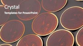  Presentation with crude oil - Presentation enhanced with coins in the crude oil background and a  colored foreground