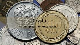  Presentation with armenia - Cool new PPT theme with coins of armenia armenian two backdrop and a coral colored foreground