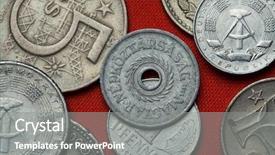  Presentation with communist - Colorful slide deck enhanced with coins of communist hungary hungarian backdrop and a gray colored foreground