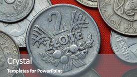  Presentation with communist - Colorful PPT theme enhanced with coins of communist poland polish backdrop and a gray colored foreground