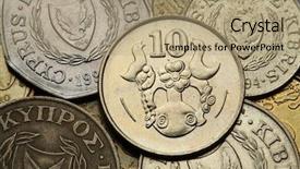  Presentation with clay - Beautiful presentation theme featuring coins of cyprus modern clay backdrop and a coral colored foreground