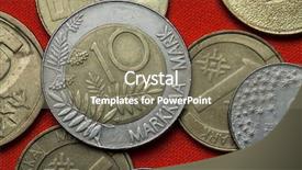  Presentation with rubber tree in row - Audience pleasing presentation theme consisting of coins of finland rowan tree backdrop and a gray colored foreground