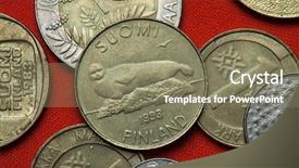  Presentation with finland - Presentation theme enhanced with coins of finland saimaa ringed background and a coral colored foreground